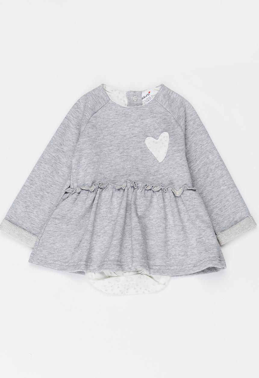 MINOTI - Romper Dress with Gathered Detail Grey