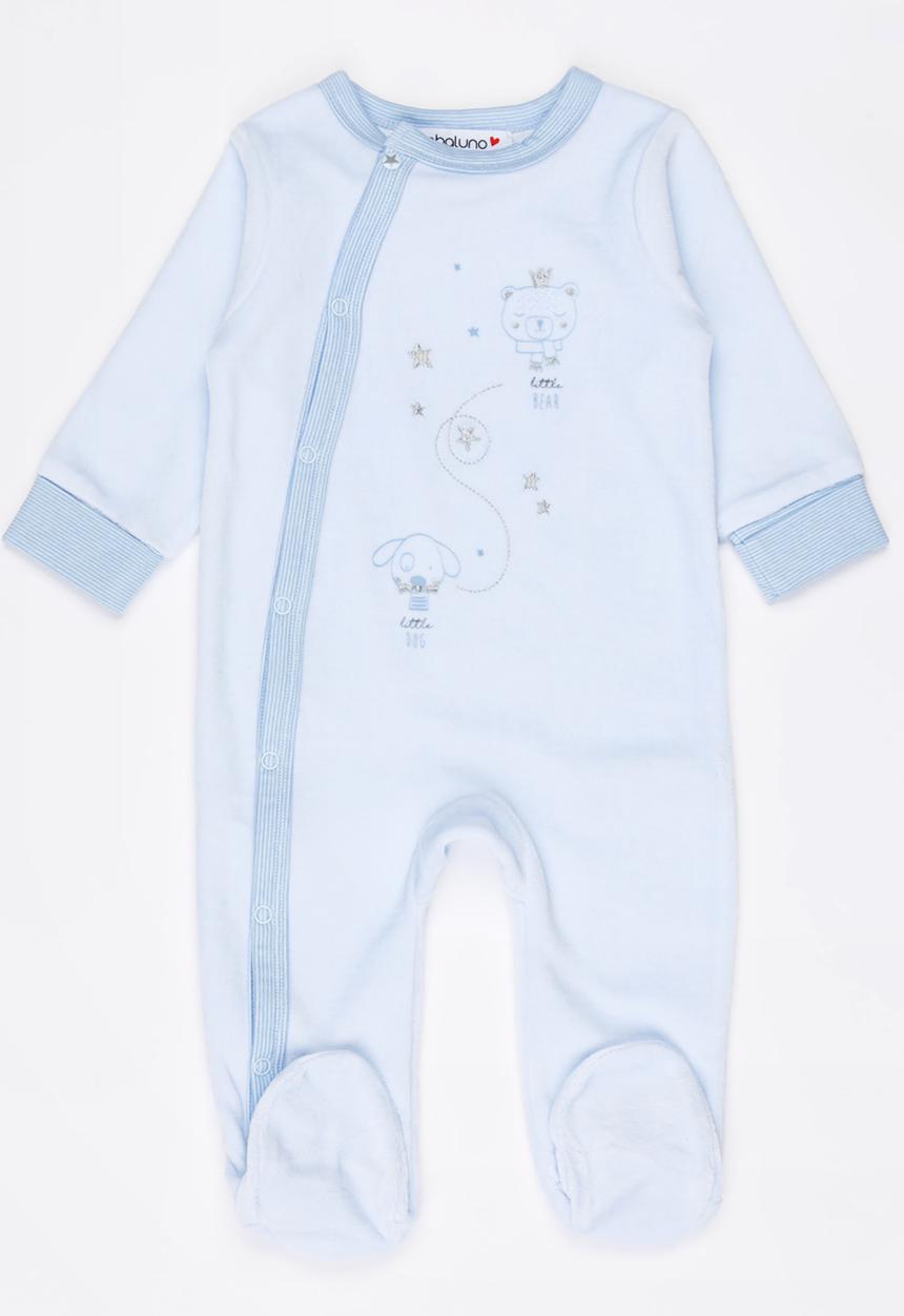 MINOTI - Velour sleep suit - blue 