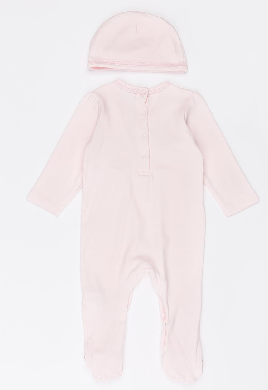 MINOTI - 2 Piece Sleepsuit & Hat Set Mid Pink