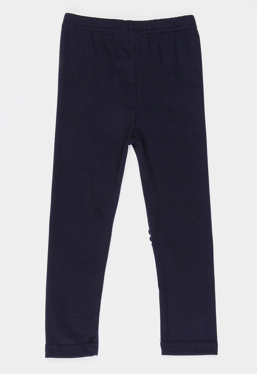 Pop Candy - Leggings with Heart Print at Knee Navy
