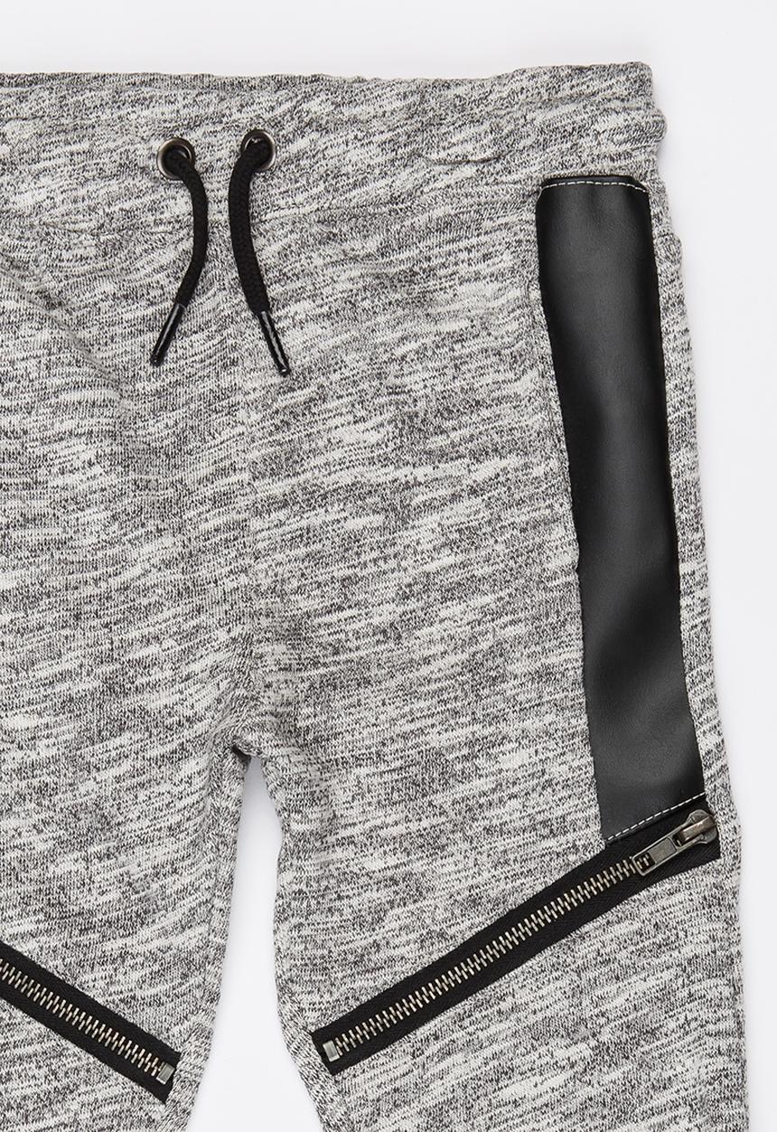 MINOTI - Space Dyed Jogger with PU Panels Grey