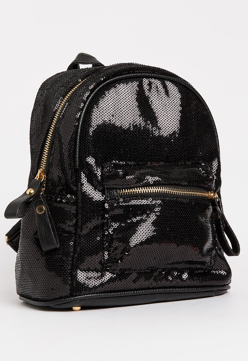 Pop Candy - Girls Sequin Backpack Black