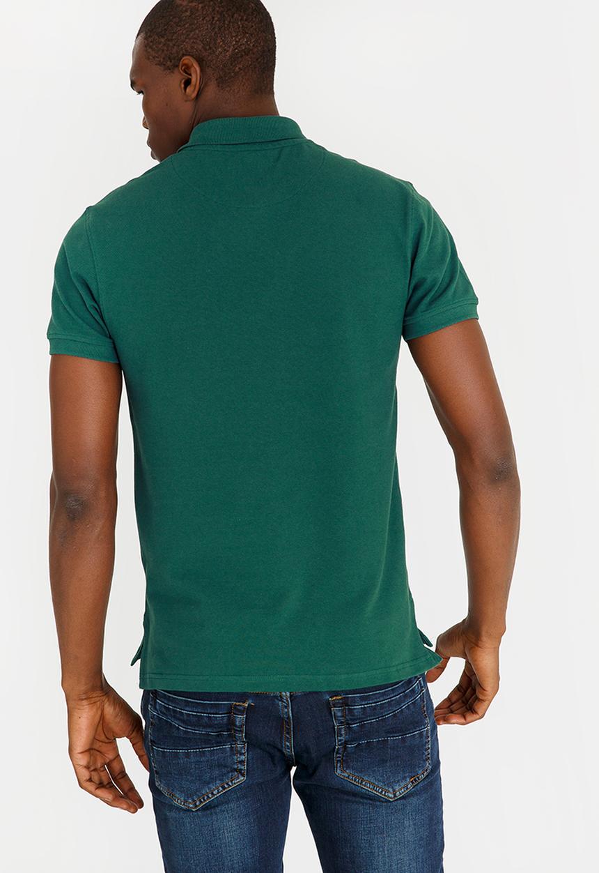 POLO - Classic Stretch Pique Golfer Dark Green