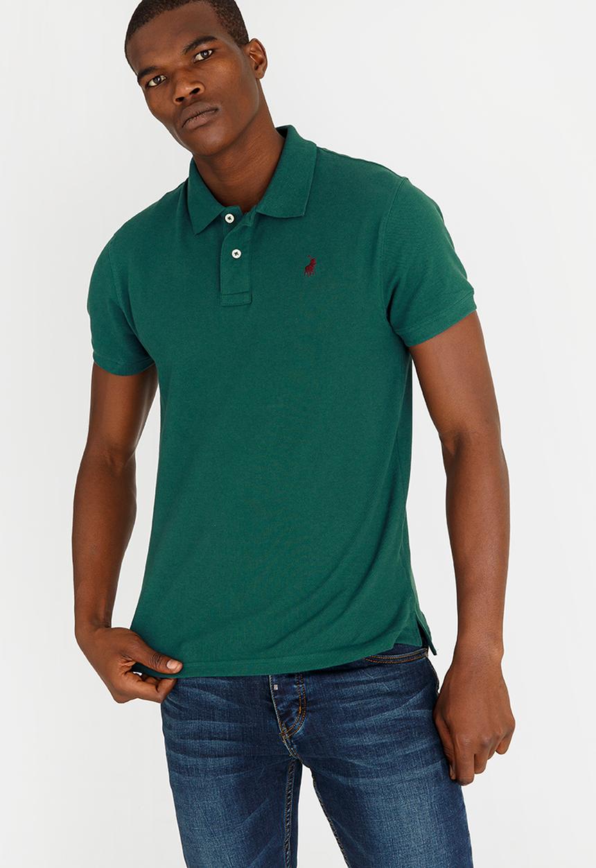 POLO - Classic Stretch Pique Golfer Dark Green