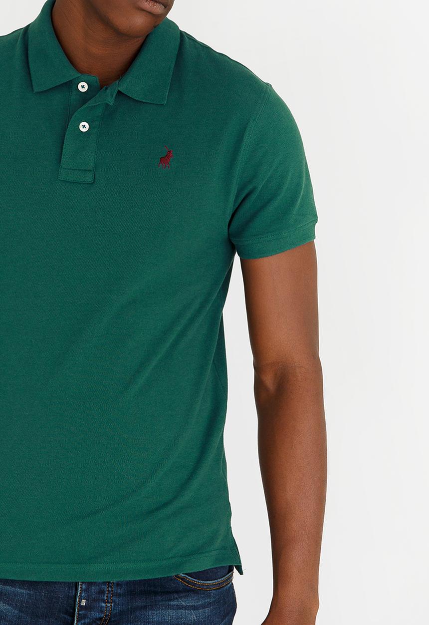 POLO - Classic Stretch Pique Golfer Dark Green