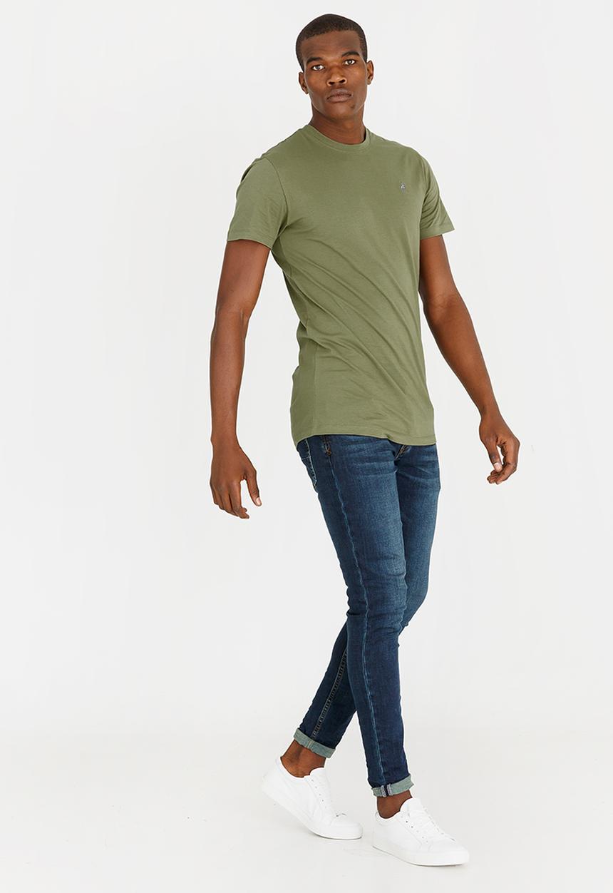 Polo Jeans Co. - Plain Longer Length Tee Khaki Green