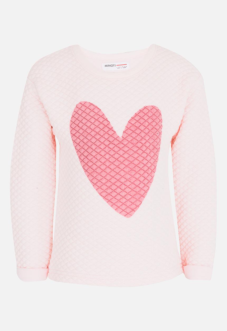 MINOTI - Printed Fleece Slouch Jumper Pale Pink