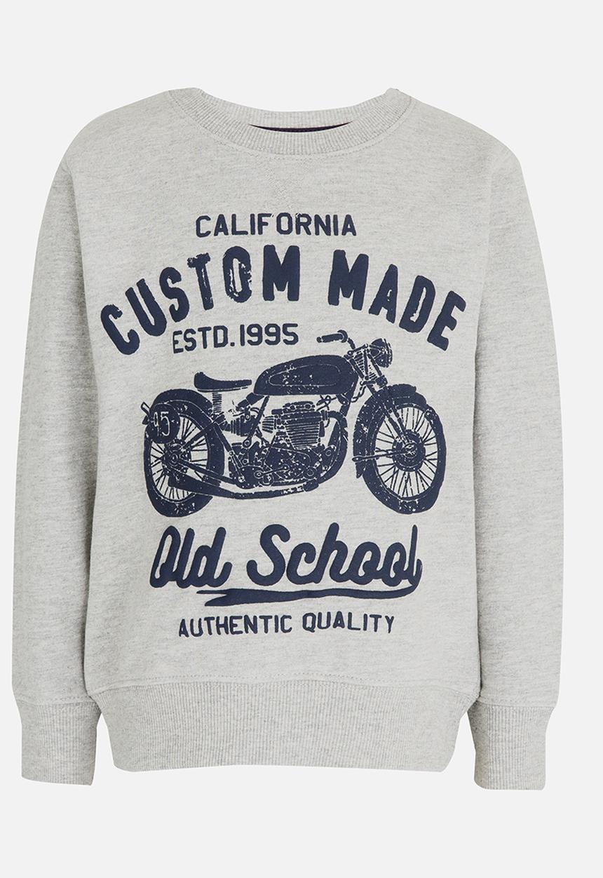 MINOTI - Printed Fleece Sweater Grey