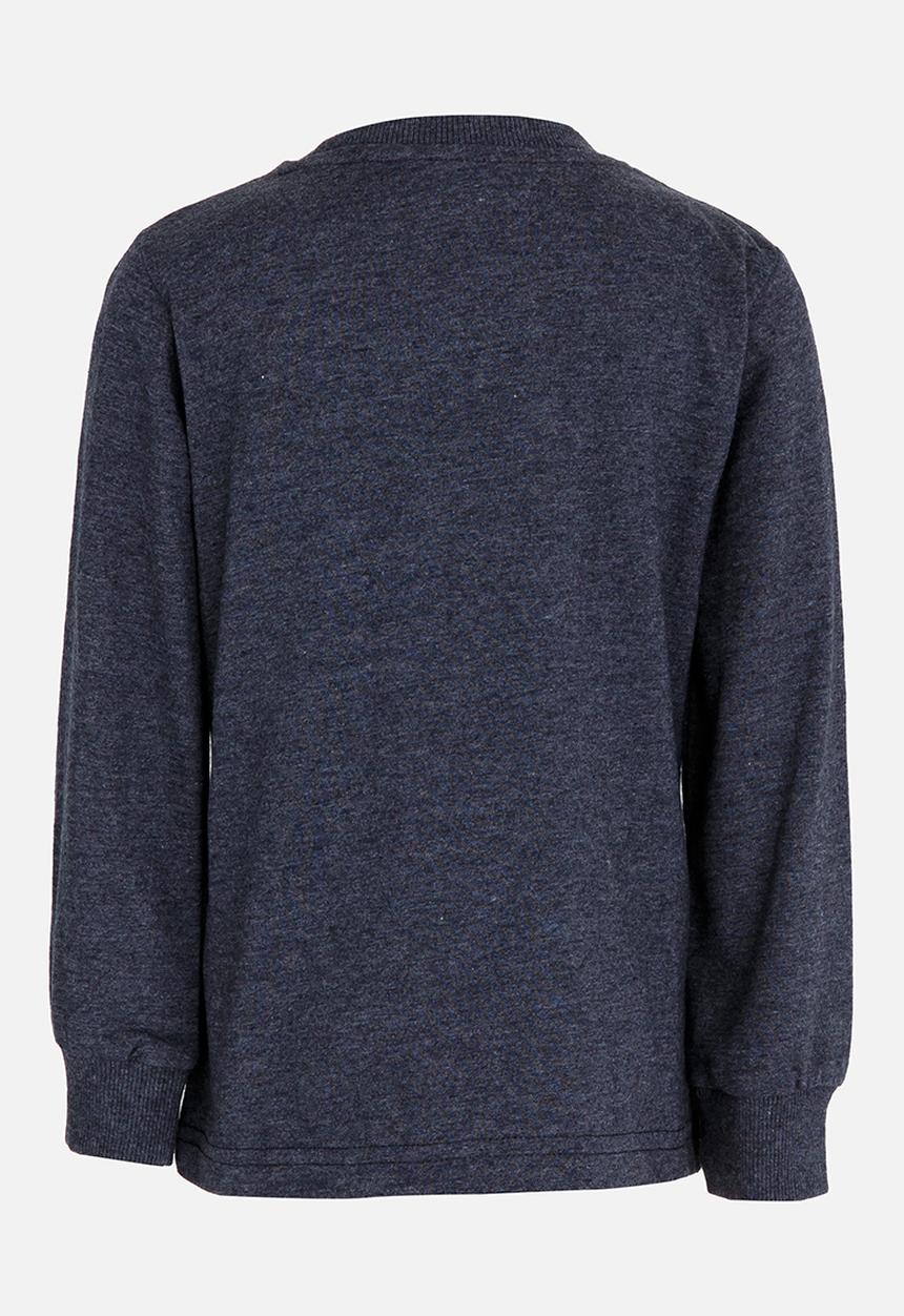 MINOTI - Printed Marl Tee Navy