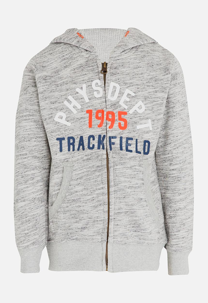 MINOTI - Printed Marl Hoodie Grey