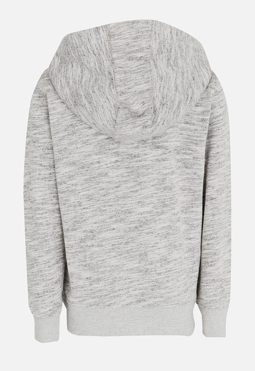 MINOTI - Printed Marl Hoodie Grey