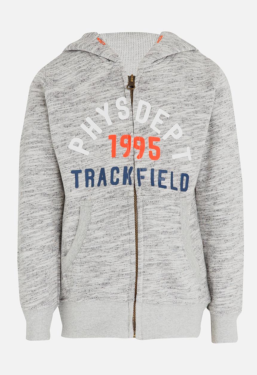 MINOTI - Printed Marl Hoodie Blue