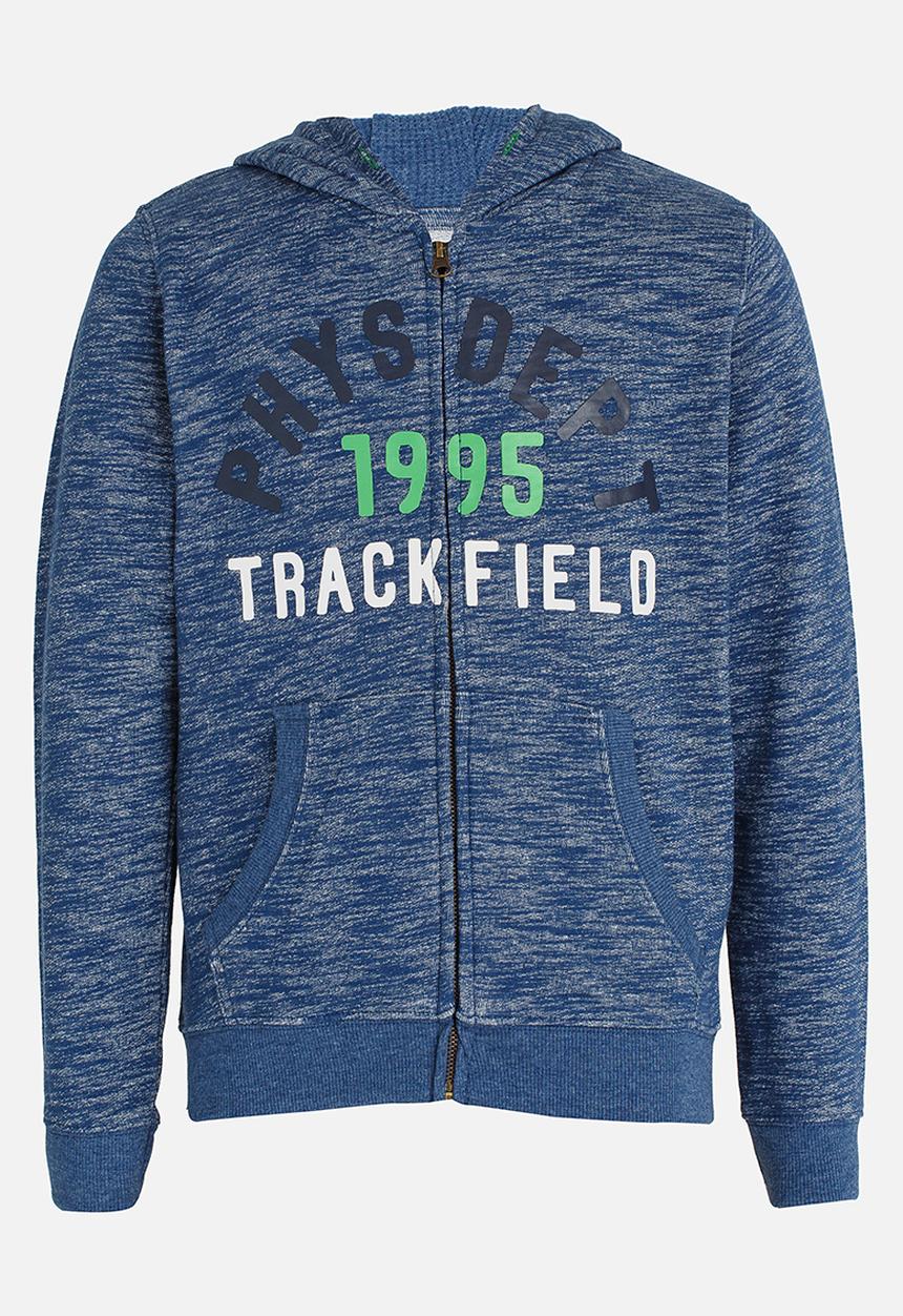 MINOTI - Printed Marl Hoodie Grey