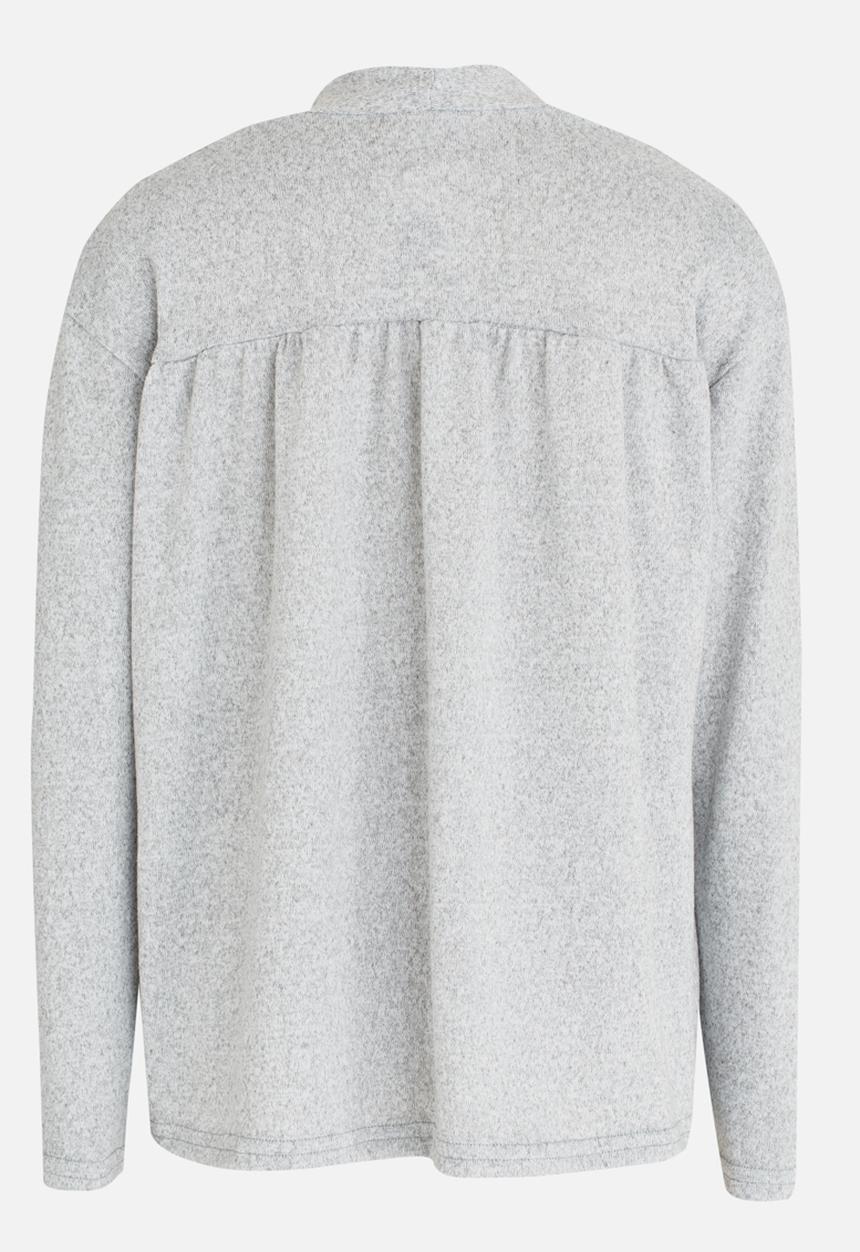 Rebel Republic - Cut & Sew Open Cardigan Grey Melange
