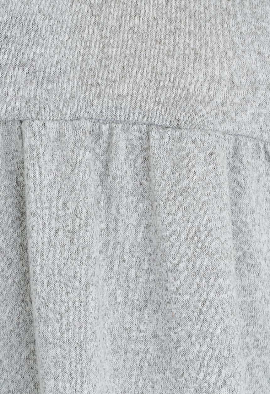 Rebel Republic - Cut & Sew Open Cardigan Grey Melange