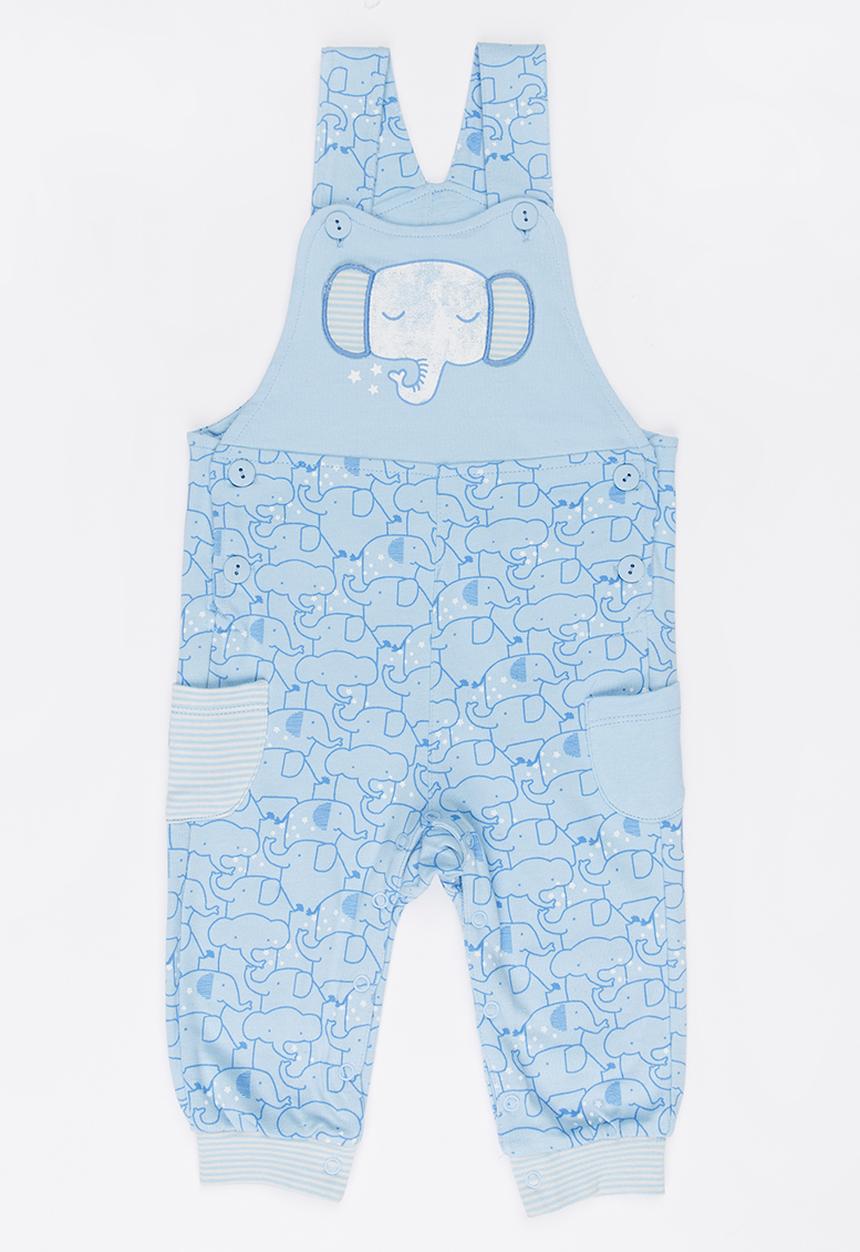 Soobe - Boys Printed Dungaree Pale Blue