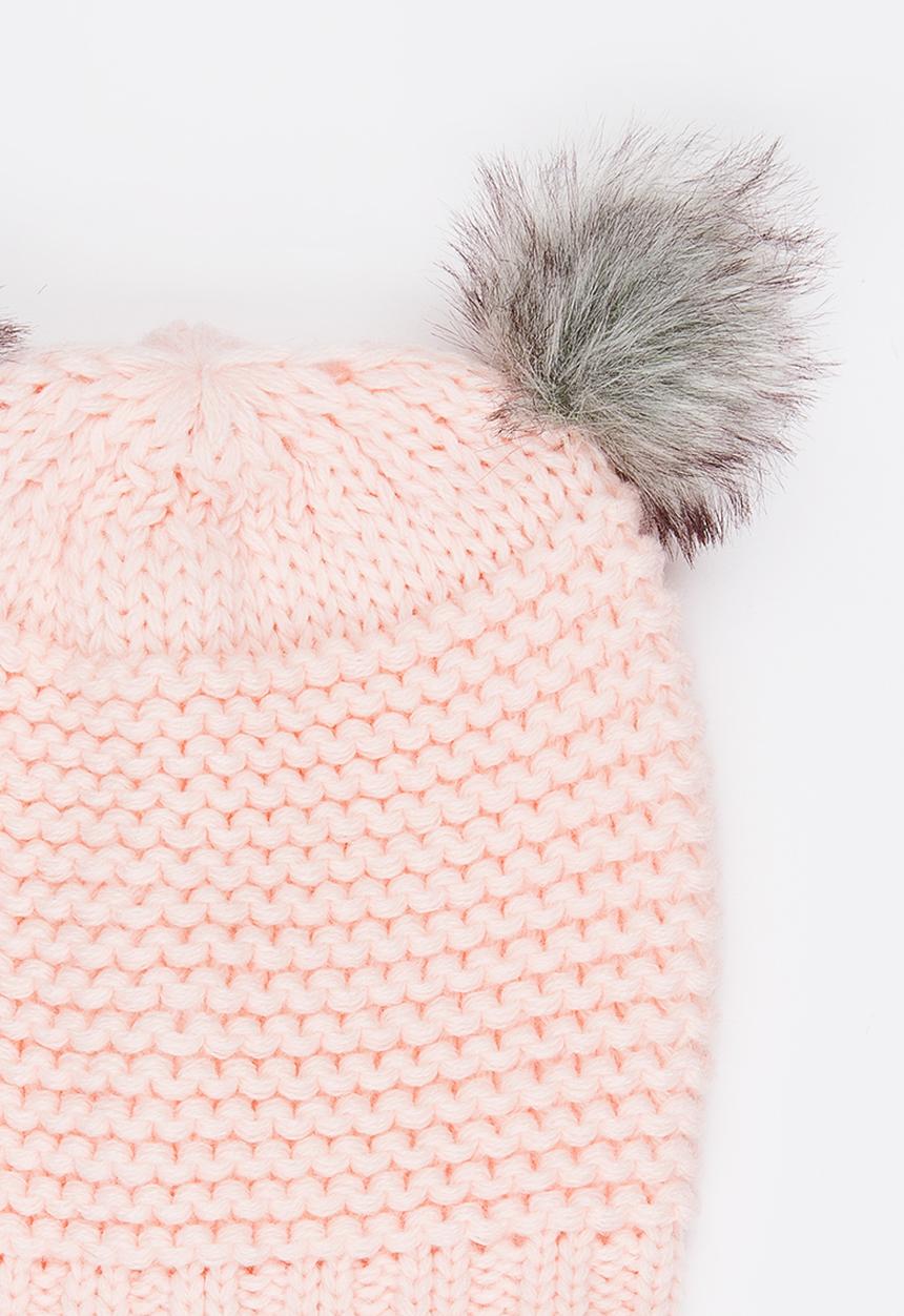 MINOTI - Reverse Knit Beanie Mid Pink