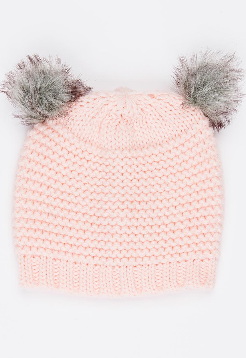 MINOTI - Reverse Knit Beanie Mid Pink