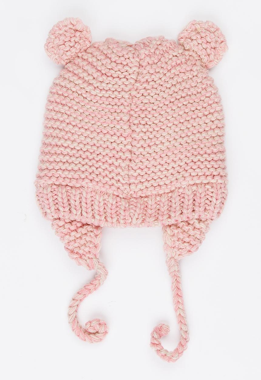 MINOTI - Reverse Cat Face Beanie with Ear Flap Mid Pink