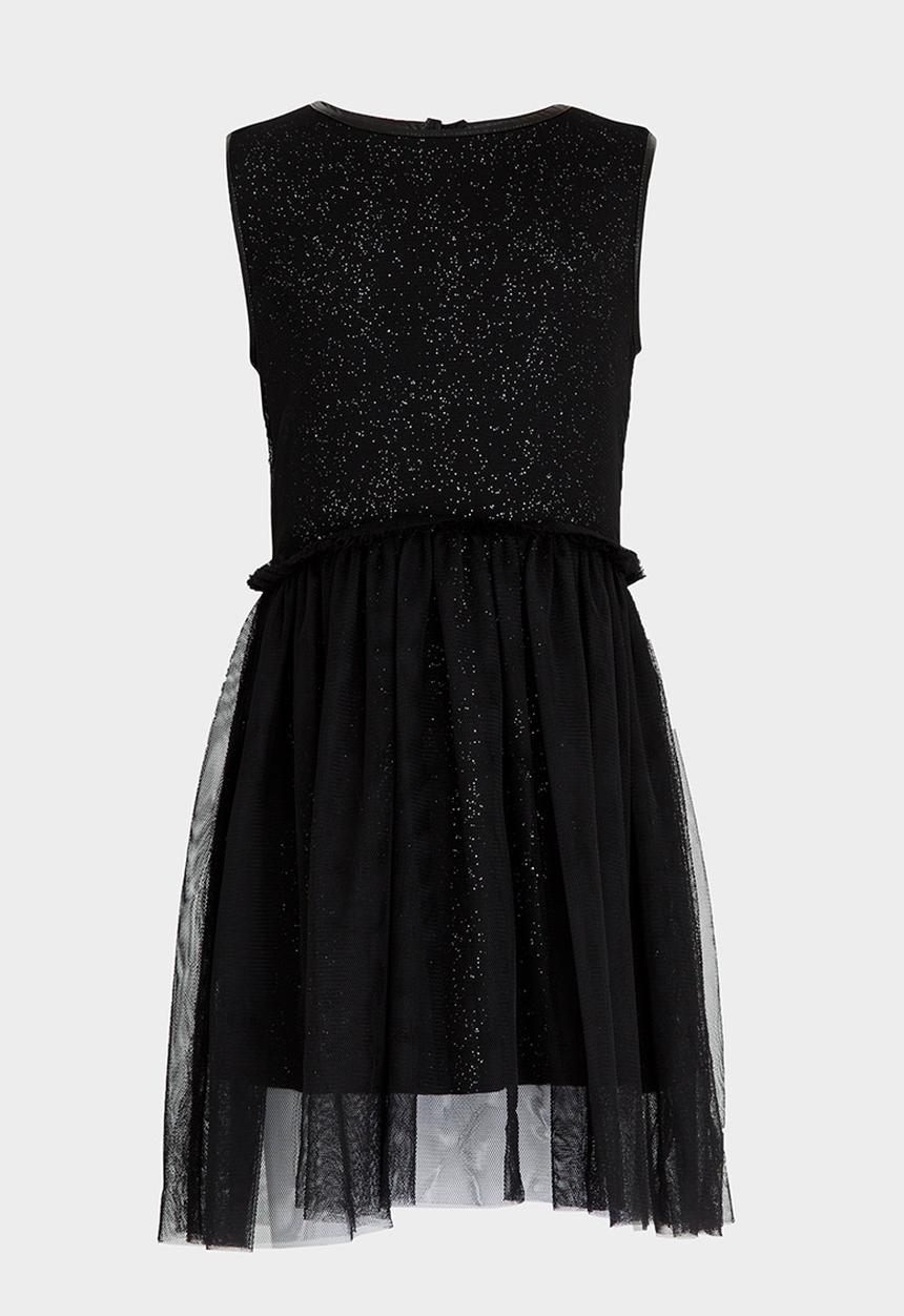 MINOTI - Glitter Print Tutu Dress Black