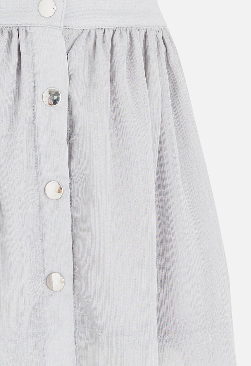 MINOTI - Full Textured Skirt Mid Grey