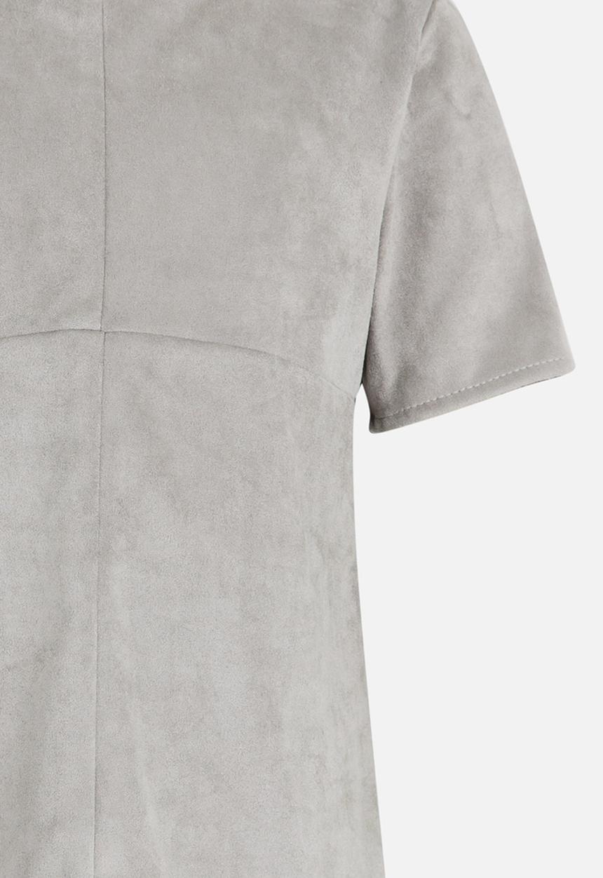 MINOTI - Faux suede panel top - grey