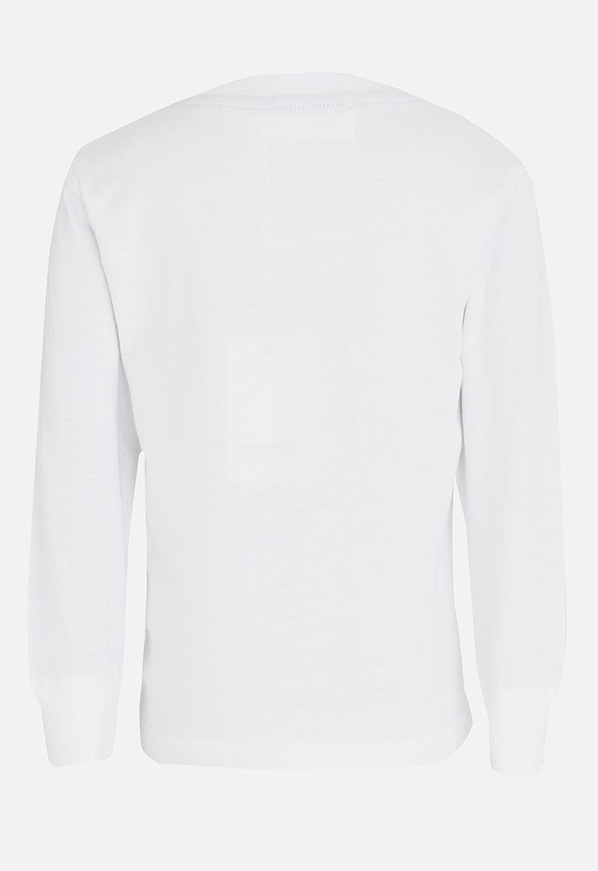MINOTI - Printed long sleeve slogan tee - white 