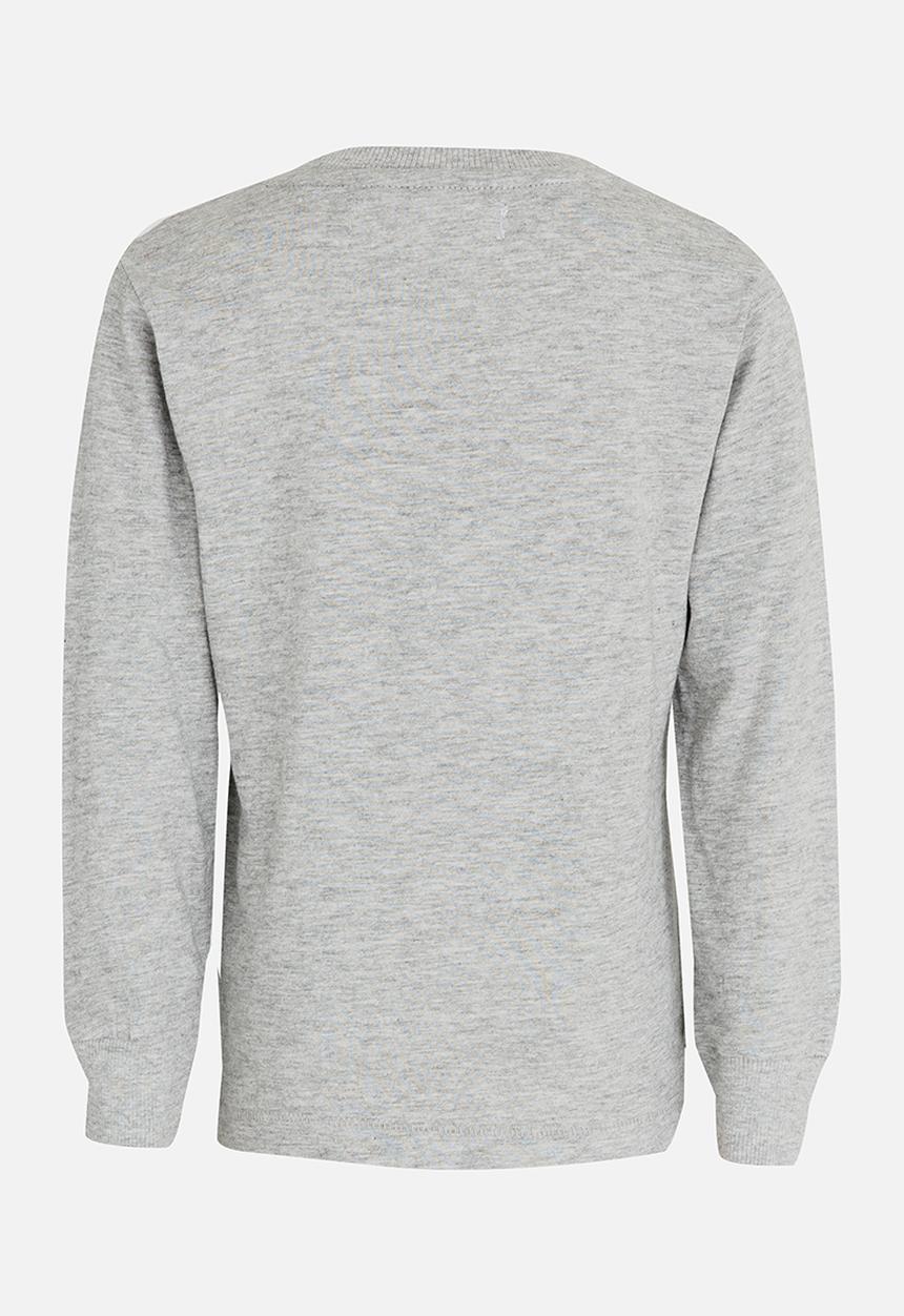 MINOTI - Printed long sleeve slogan tee - grey 
