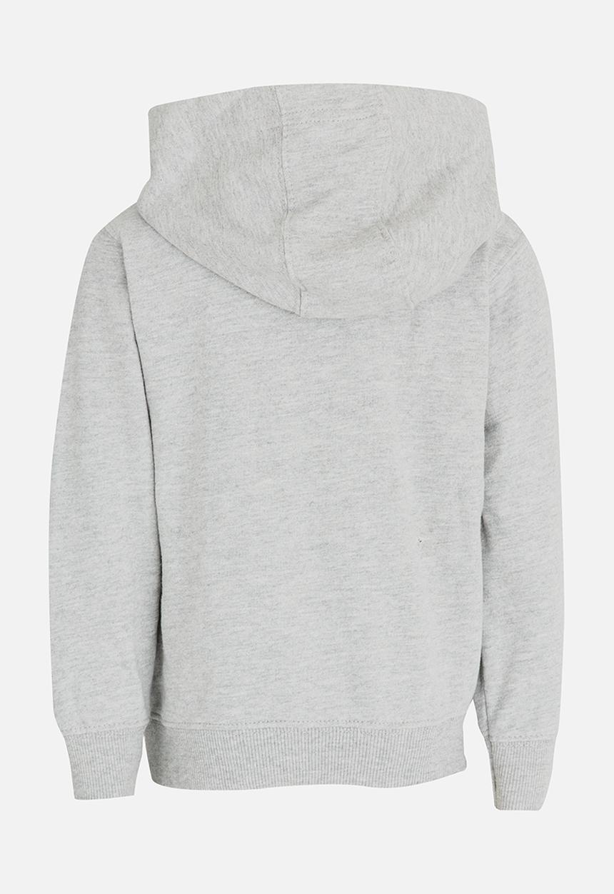 MINOTI - Printed Fleece Hoodie Grey Melange