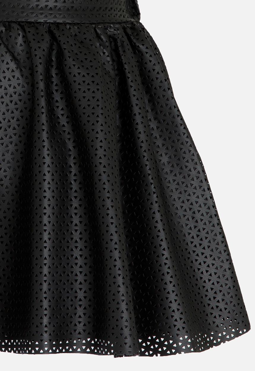 MINOTI - Laser Cut Neoprene Skater Skirt Charcoal