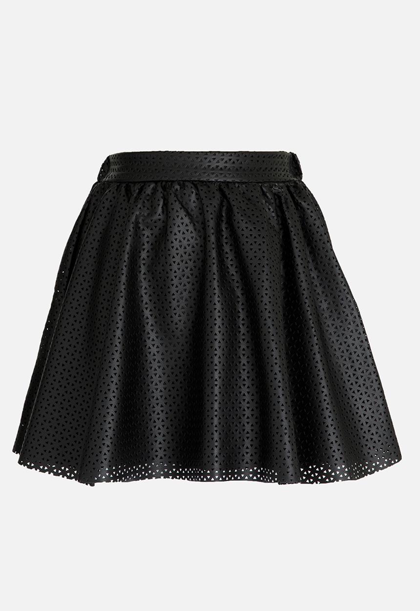 MINOTI - Laser Cut Neoprene Skater Skirt Charcoal