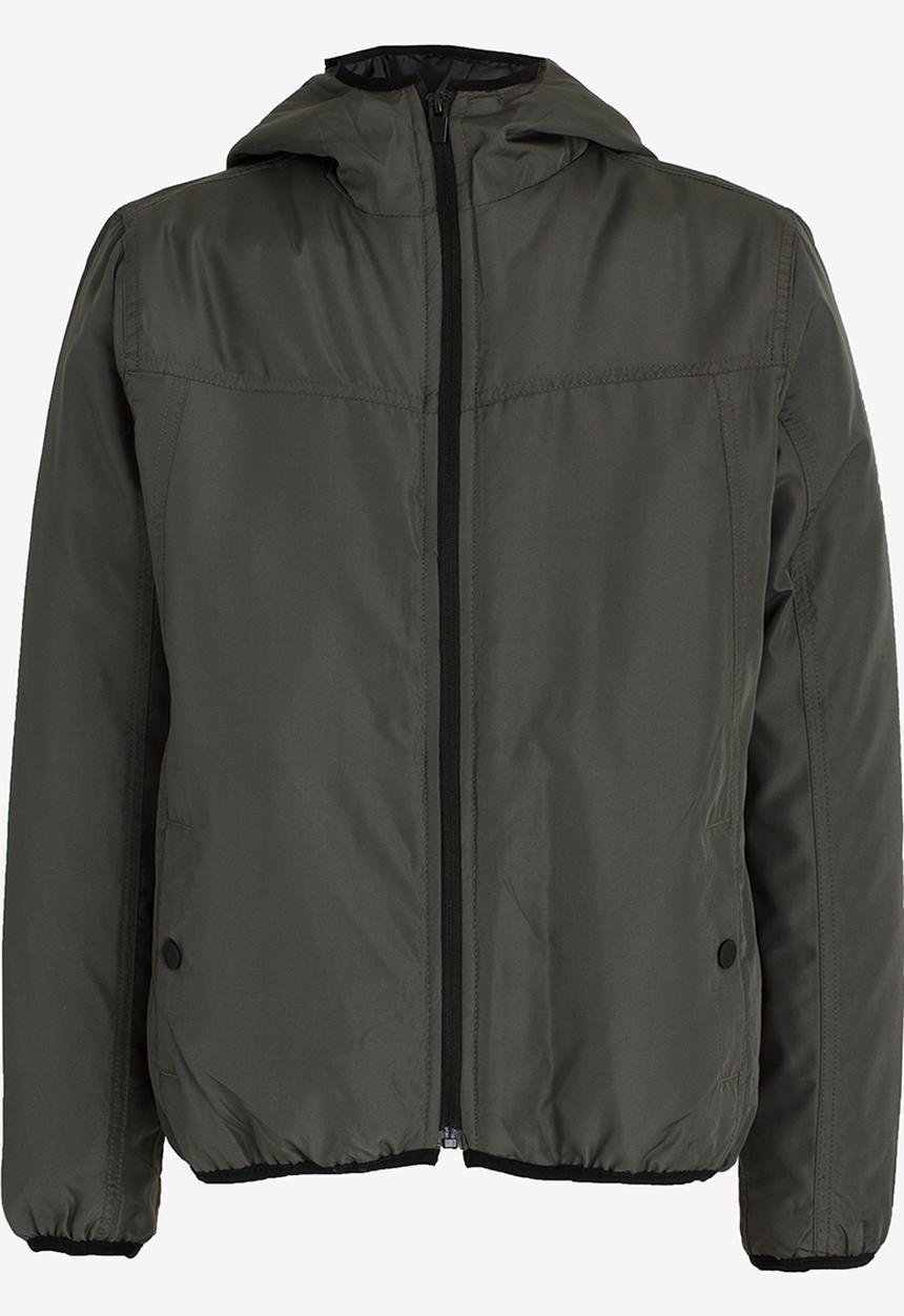Brave Soul - Boys Hooded Windrunner Khaki Green