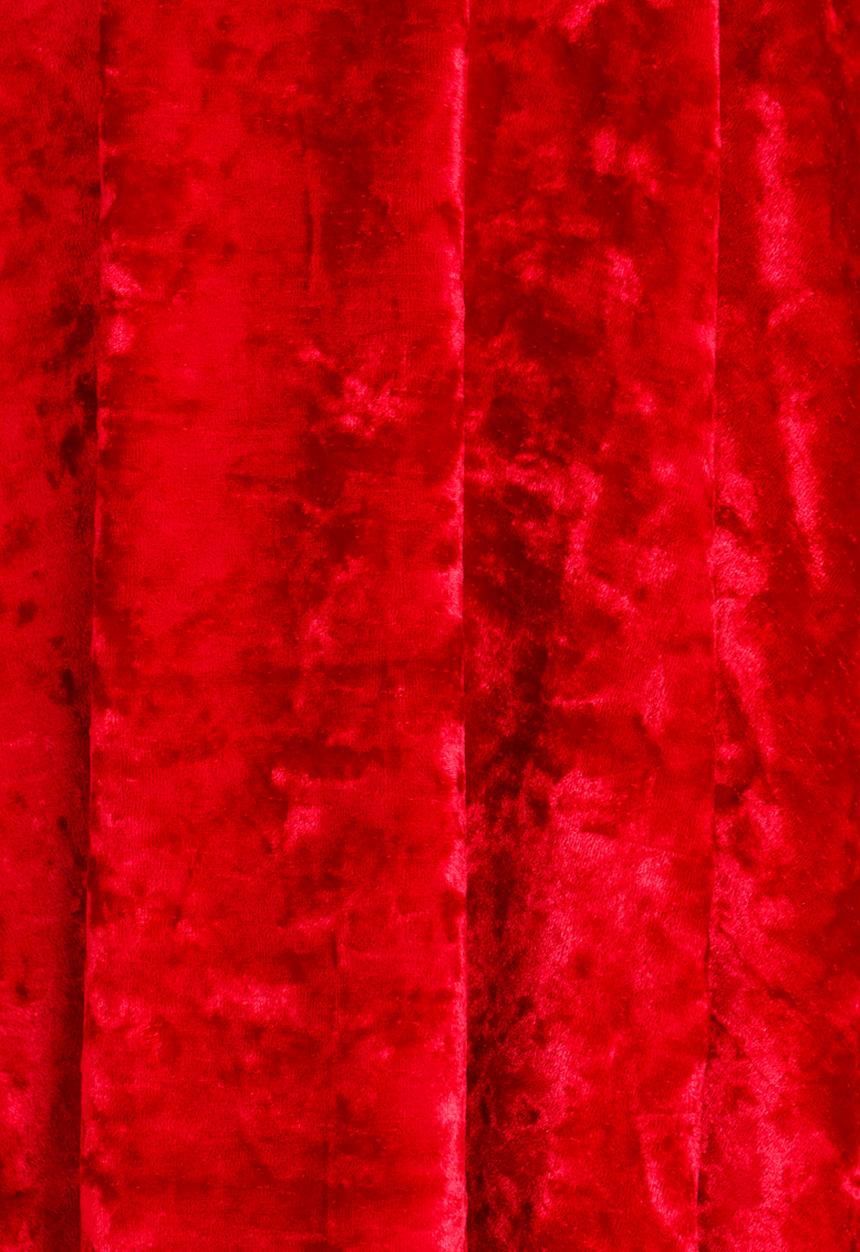 MINOTI - Crushed Velvet Skater Dress Red