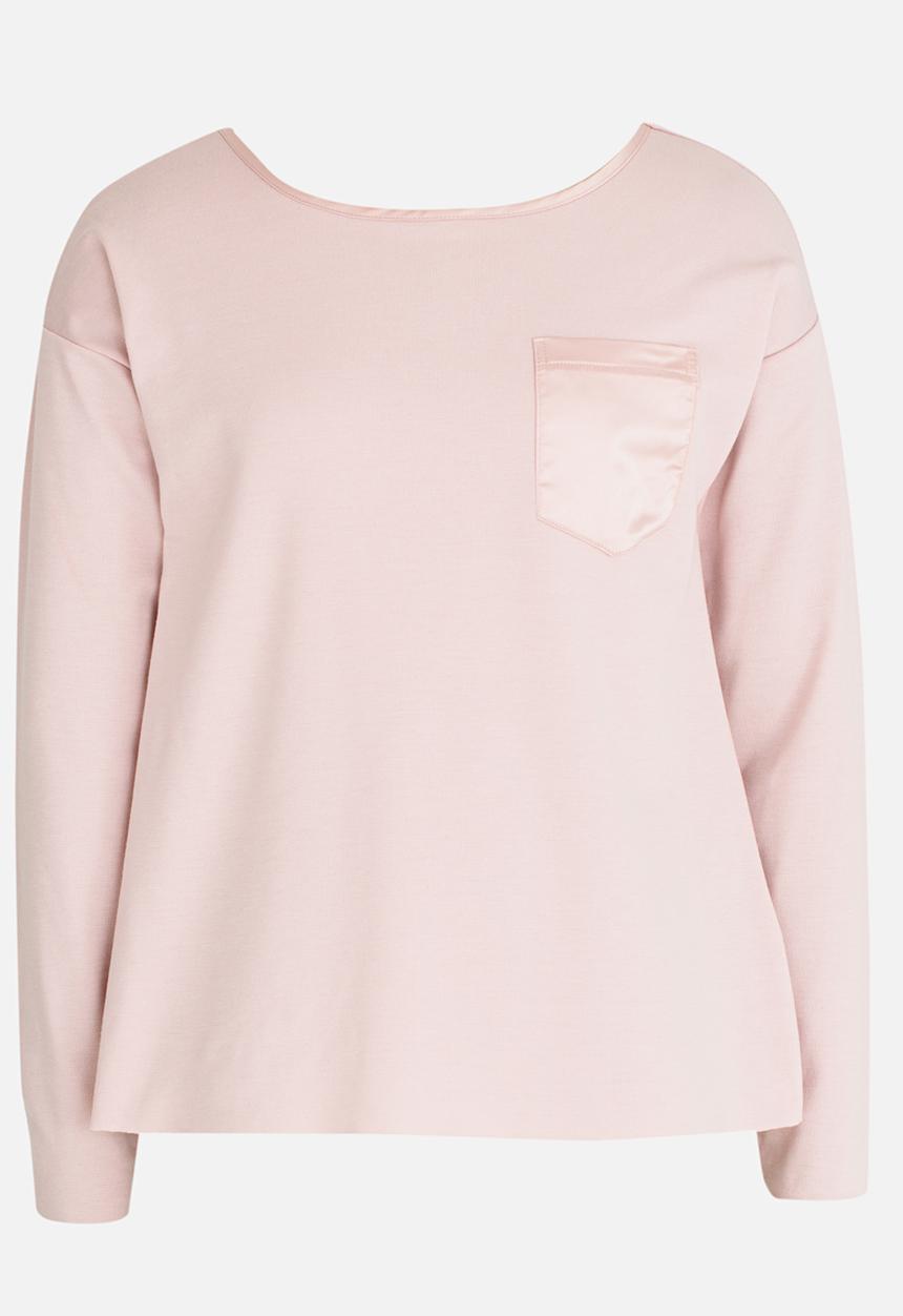 MINOTI - Raw Edge Top with Back Satin Bow Pale Pink