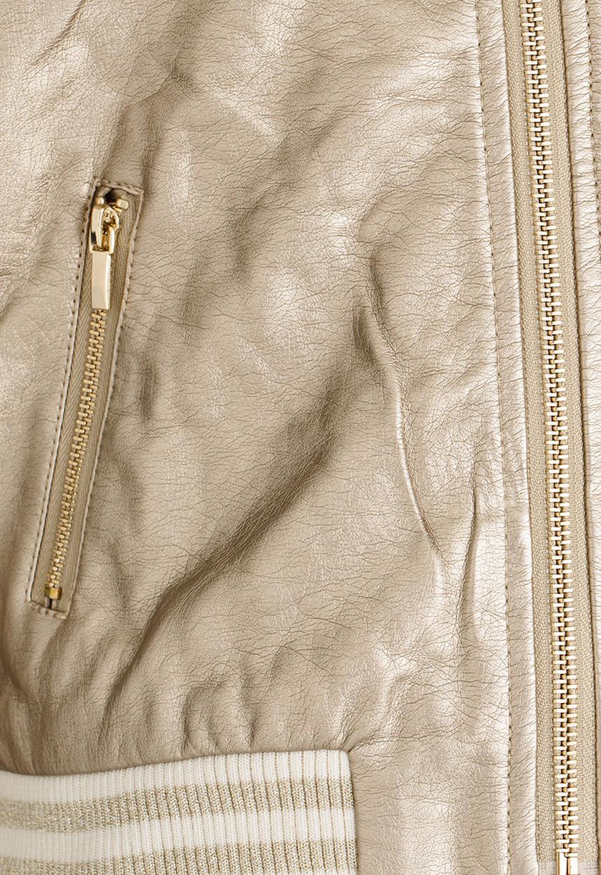 MINOTI - Foil Bomber Jacket Gold