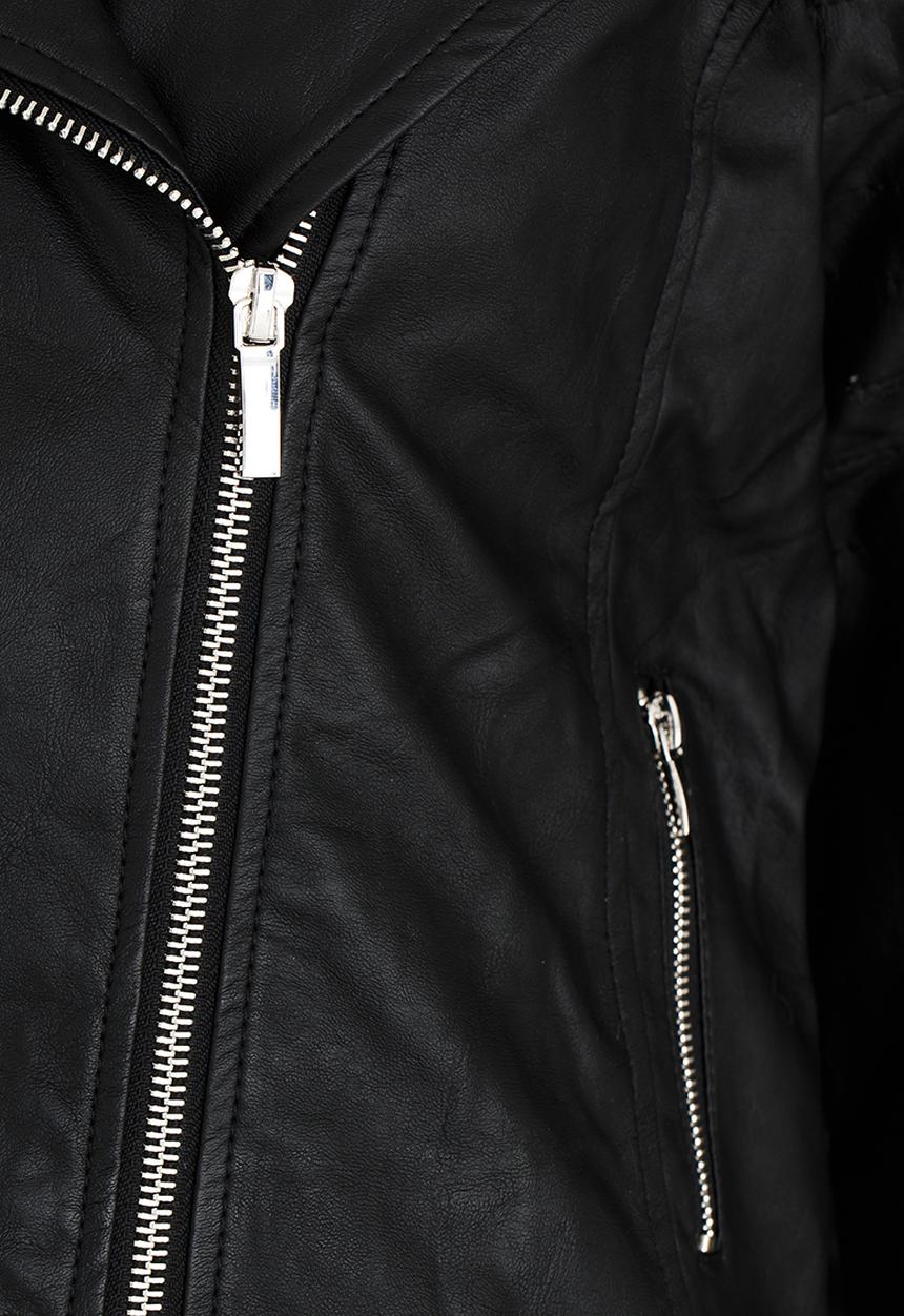 MINOTI - Biker Jacket with Metal Zip Detail Black