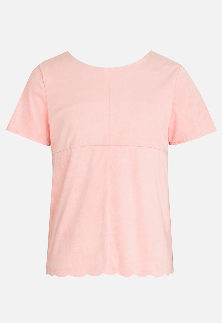MINOTI - Faux Suede Panel Top Mid Pink