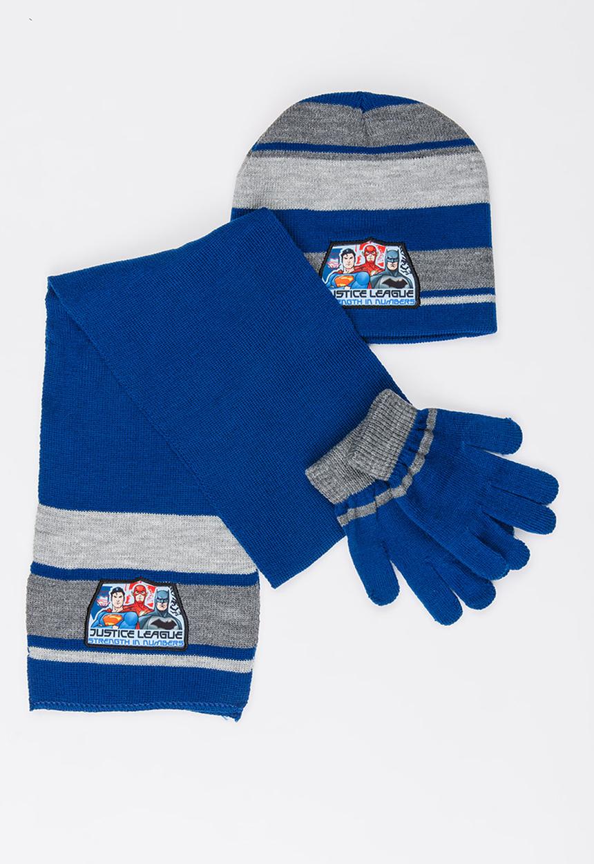 Character Fashion - Justice League 3 Piece Winter Sets Multi-colour