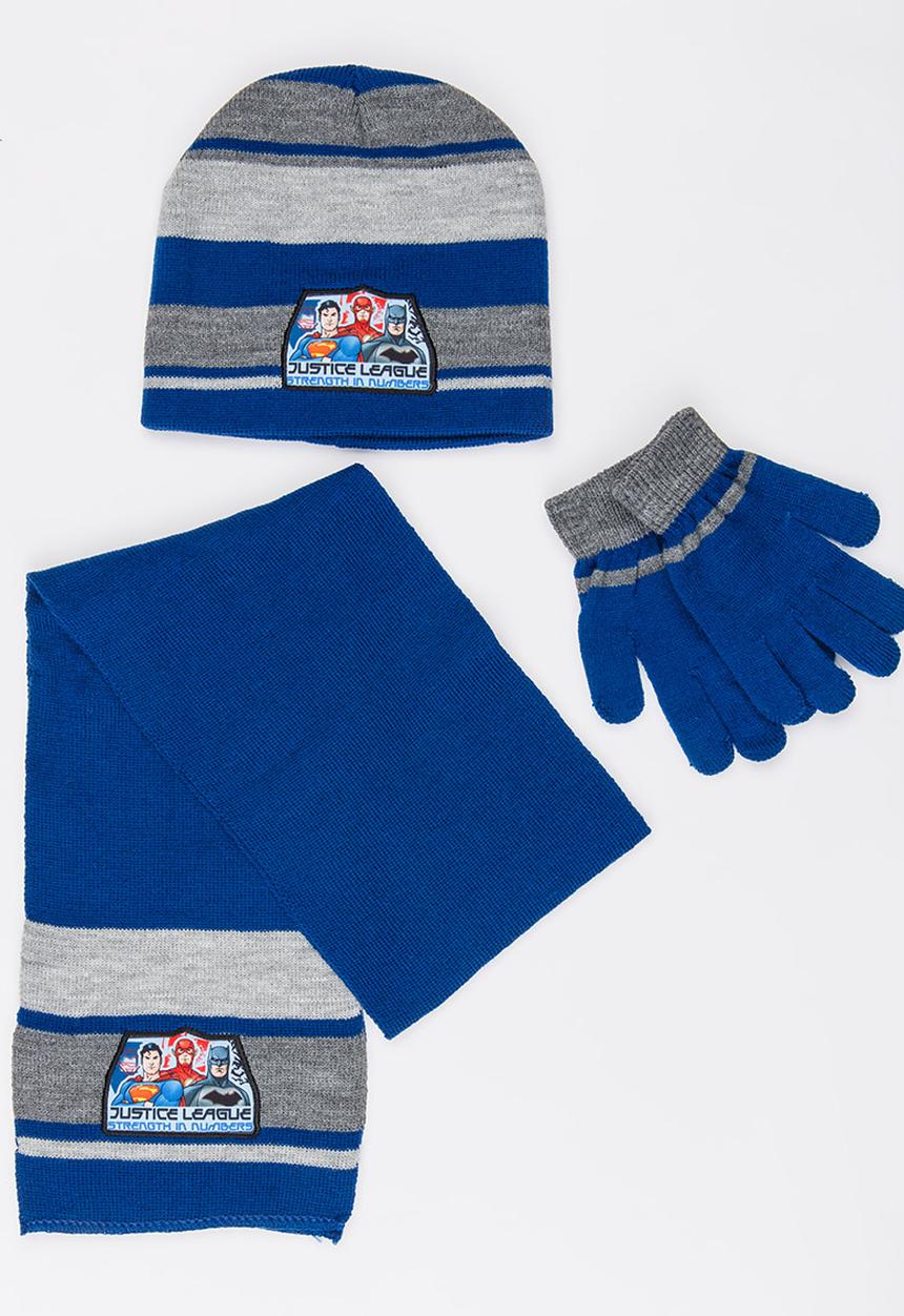 Character Fashion - Justice League 3 Piece Winter Sets Multi-colour