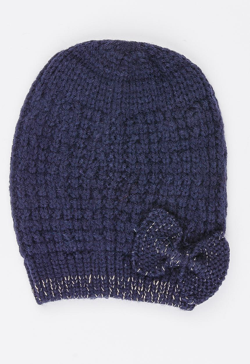 MINOTI - Relax Fit Beanie with Bow Detail Navy