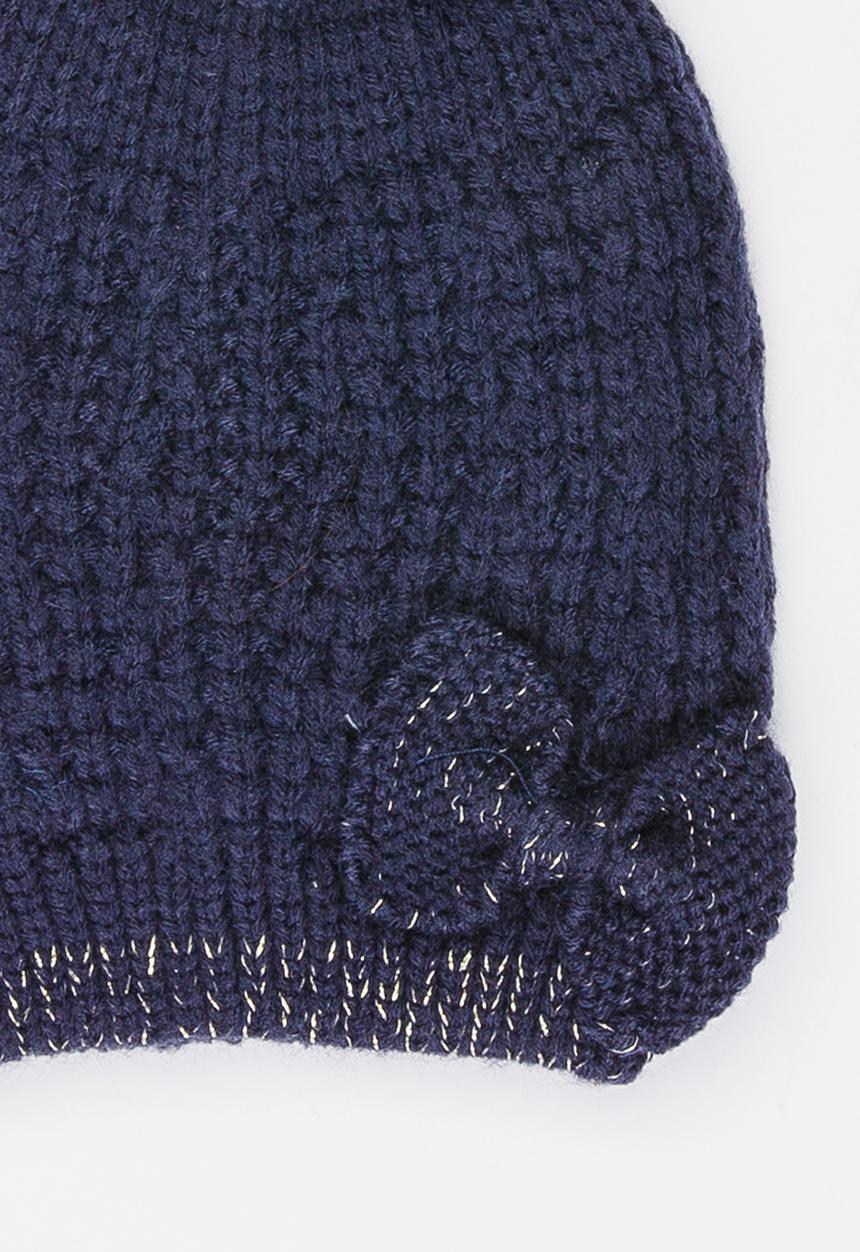 MINOTI - Relax Fit Beanie with Bow Detail Navy