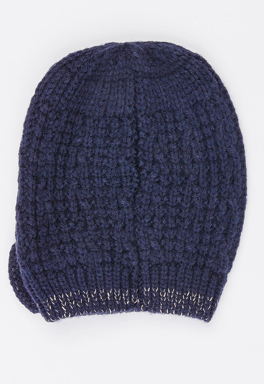 MINOTI - Relax Fit Beanie with Bow Detail Navy
