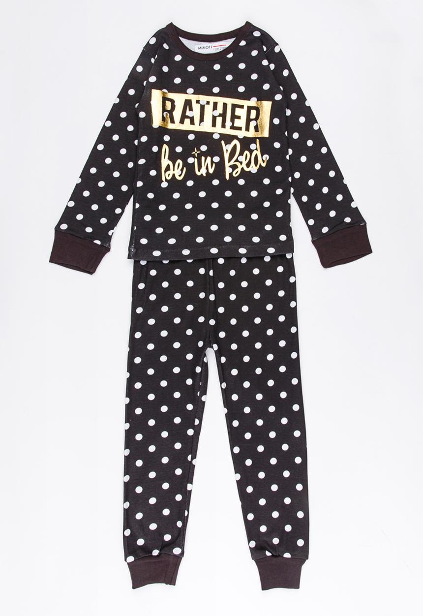 MINOTI - Polka Dot Printed Pajama Set Black