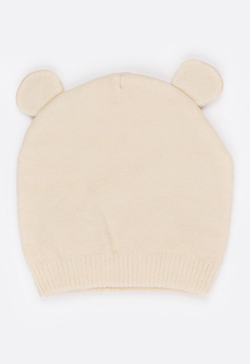 Pop Candy - Beanie with Bear Ears Cream
