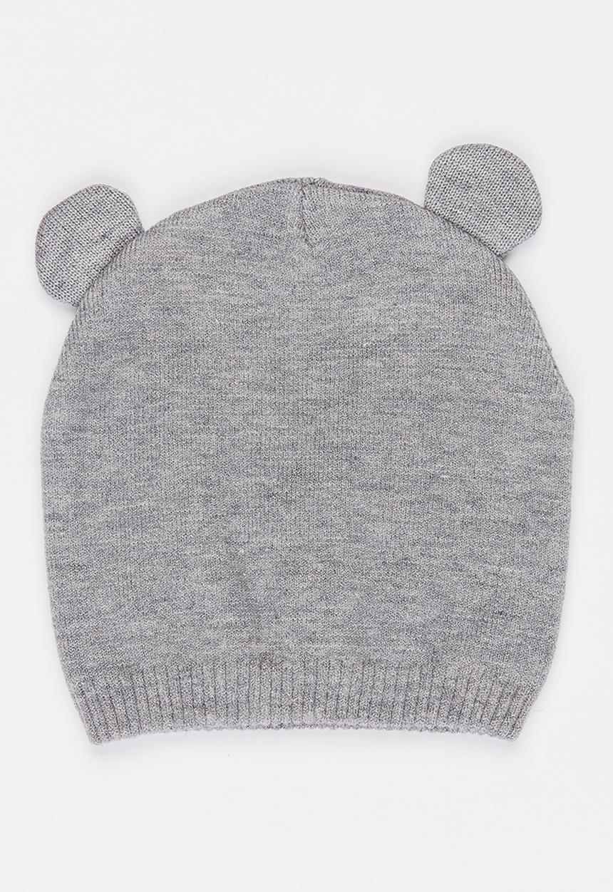 Pop Candy - Beanie with Bear Ears Grey