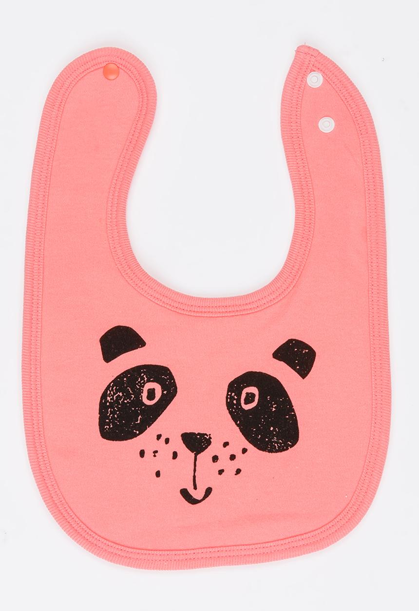 Pop Candy - Panda Print Bib Mid Pink