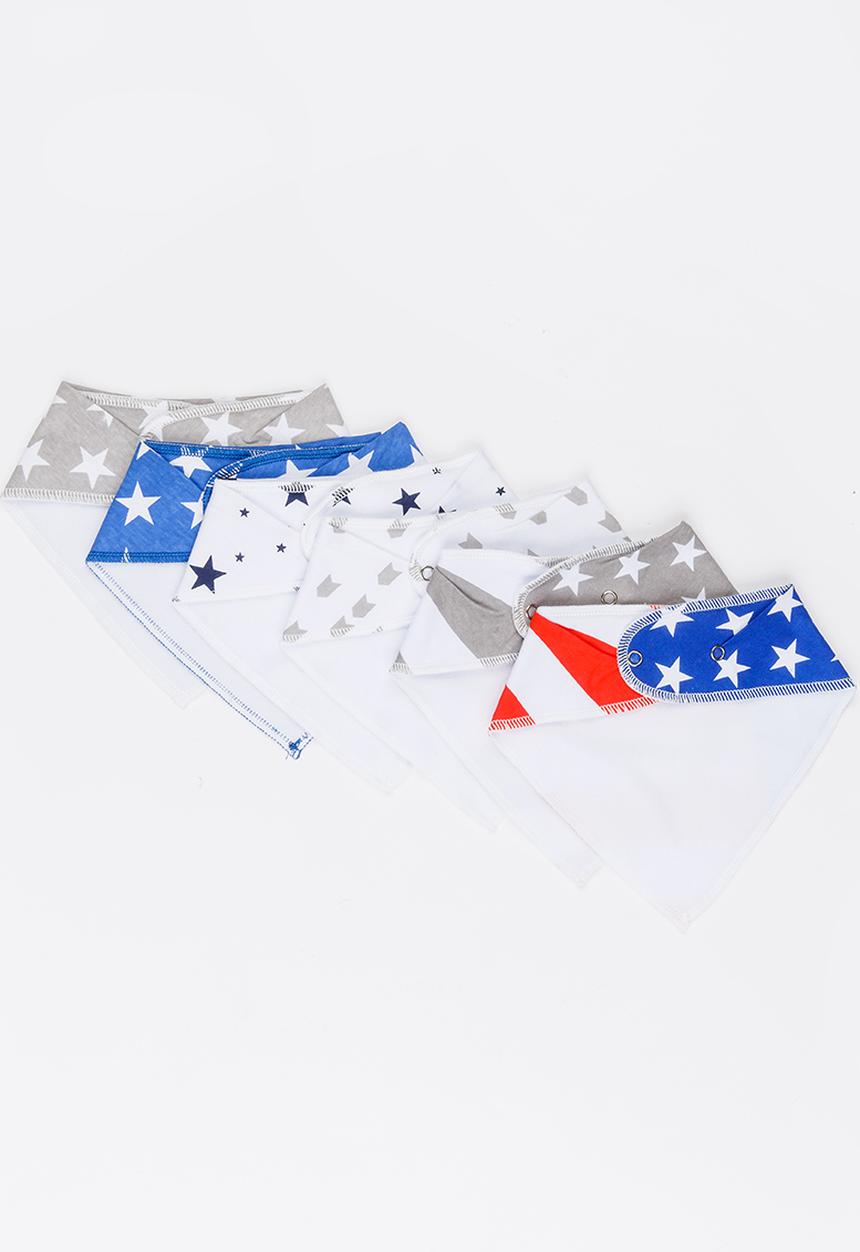 Pop Candy - 6 Pack Print Bibs Multi-colour