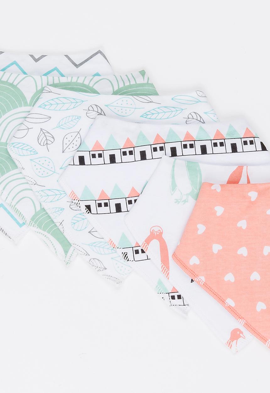 Pop Candy - 6 Pack Print Bibs Multi-colour