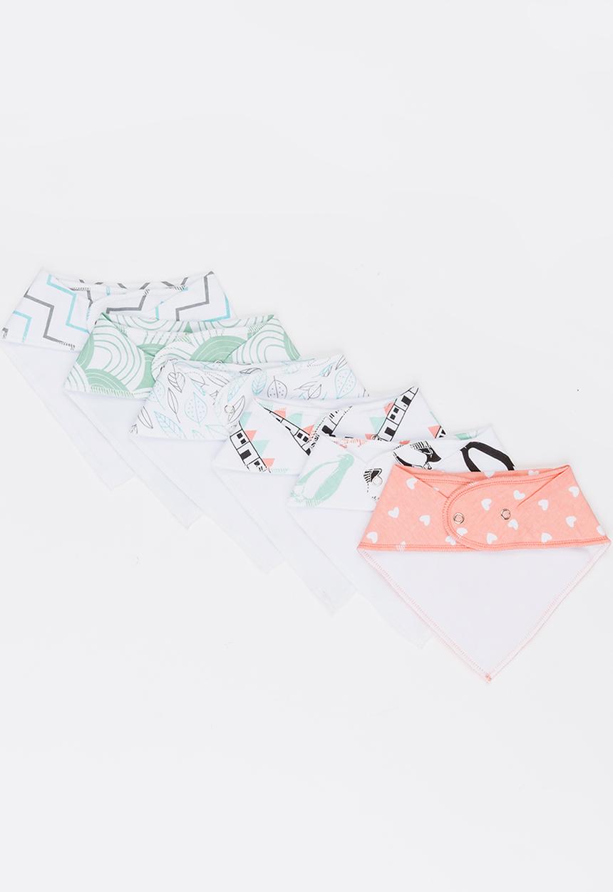 Pop Candy - 6 Pack Print Bibs Multi-colour