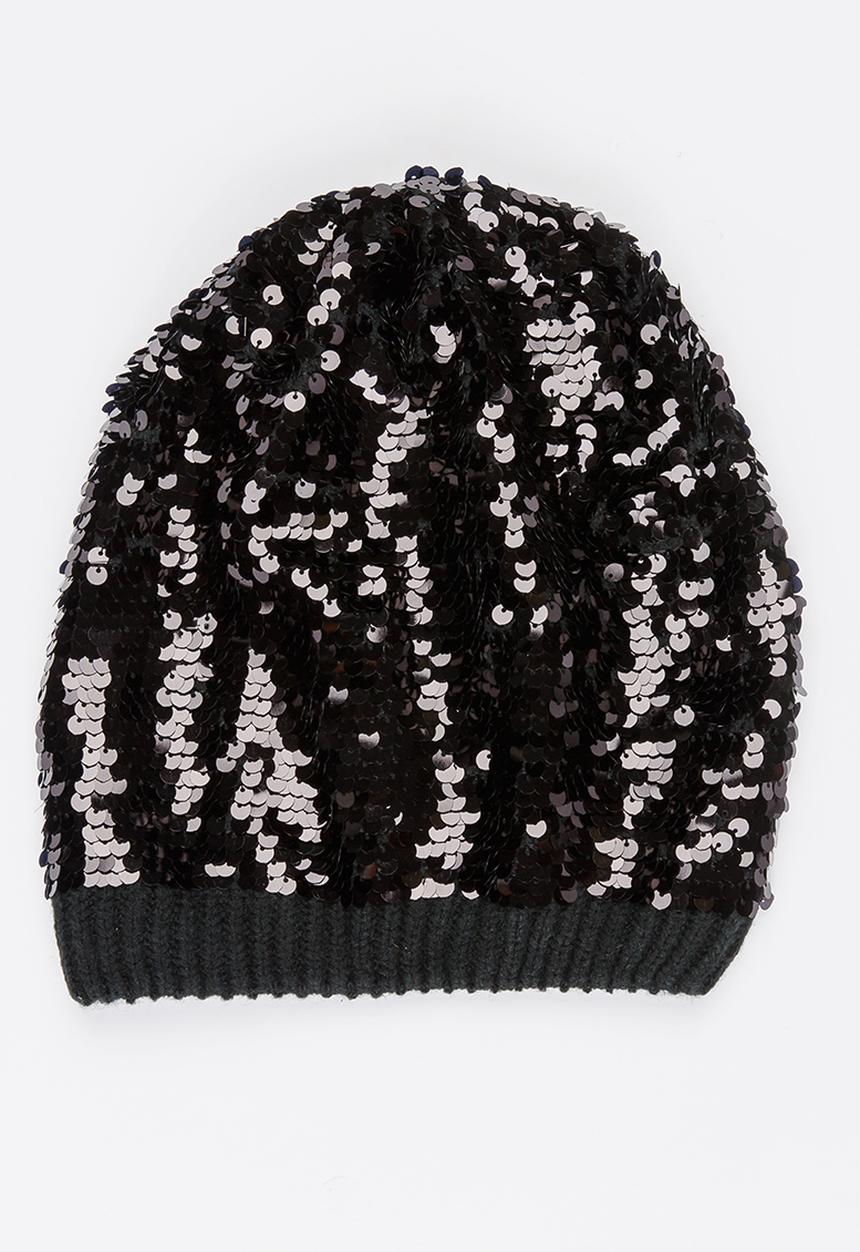 Pop Candy - Sequin Beret Black
